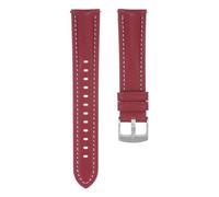 sourcing map Leather Watch Band 22mm Quick Release Genuine Leather Replacement Watch Straps with Stainless Steel Buckle and Spring Bar for Men Women Watch Smartwatch, Red