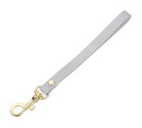 sourcing map Leather Wristlet Strap, 20cm/7.87" Long Keychain Hand Strap, Leather Replacement Wrist Strap for Purse, Clutch, Wallet, Keychain Bag (Light Blue Leather, Gold Clasp)
