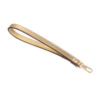 sourcing map Leather Wristlet Strap, 7.48" Hand Wrist Lanyard Leather Replacement Wrist Strap for Clutch Wallet Keychain Bag DIY (Bronze, Gold)