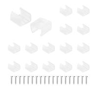 sourcing map LED Neon Mounting Clips Holder, Mounting Bracket Support Fixing Clamps for 10mm-12mm Width LED Neon Soft Light Strip, with Screws Pack of 36