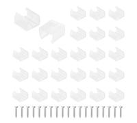 sourcing map LED Neon Mounting Clips Holder, Mounting Bracket Support Fixing Clamps for 10mm-12mm Width LED Neon Soft Light Strip, with Screws Pack of 90