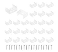 sourcing map LED Neon Mounting Clips Holder, Mounting Bracket Support Fixing Clamps for 18mm-20mm Width LED Neon Soft Light Strip, with Screws Pack of 90