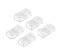 sourcing map LED Strip Connector 2 Pin, 10mm LED Connectors for Strip Lights, RGB Unwired Clips for Strip Light Gapless Track Lighting Connector, Pack of 5
