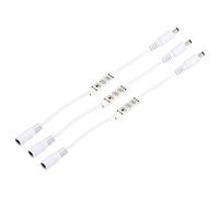 sourcing map LED Strip Dimmer, 12V to 24V 3 Keys Mini Brightness Adjustable Controller Lamp Switch with DC Plugs for Single Color Strips, White Pack of 3