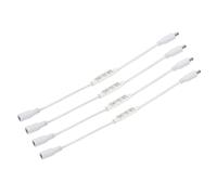 sourcing map LED Strip Dimmer, 12V to 24V 6A Mini Brightness Adjustable Controller Lamp Switch with DC Plugs for Single Color Strips, White Pack of 4