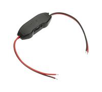 sourcing map LED Strip Dimmer, DC 12V to 24V 6A Rotary Brightness Adjustable Controller Lamp Switch with Wire Leads for Single Color Strips, Black