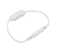 sourcing map LED Strip Dimmer, DC 12V to 24V 6A Rotary Brightness Adjustable Controller Lamp Switch with DC Plugs for Single Color Strips, White