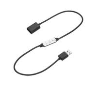 sourcing map LED Strip Dimmer, DC 5V 6A Brightness Adjustable Controller Lamp Button Switch with USB Connectors for Single Color Strips, Black