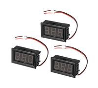 sourcing map LED Voltmeter Voltage Tester DC4.5V-30V 2-Wires Red Blue Green Display Screen 0.56 Inch for Electronic Production Pack of 3