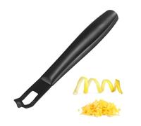 sourcing map Lemon Peeler, Stainless Steel Citrus Fruit Peeler Tool Orange Zester Gadget Channel Knife for Cocktail Garnishes Bar Kitchen Accessory, Black