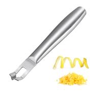 sourcing map Lemon Peeler, Stainless Steel Citrus Fruit Peeler Tool Orange Zester Gadget Channel Knife for Cocktail Garnishes Bar Kitchen Accessory, Silver