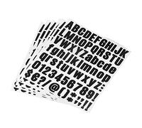 sourcing map Letter Number Stickers Kit, 1 Inch Vinyl Self Adhesive Waterproof Alphabet Decals for Mailbox Address Sign DIY Crafts Card, 486 Pcs 6 Sheet Black
