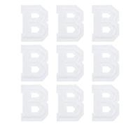 sourcing map Letters B Patches White Iron-On Letters B Patch Sew Sew Embroidered Applique Patches 4.7cm/1.85 Inch Hot Melt Adhesive Process for Clothing Repair Backpack Jean,Pack of 9
