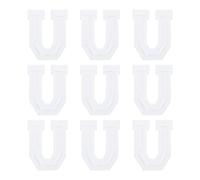 sourcing map Letters U Patches White Iron-On Letters U Patch Sew Sew Embroidered Applique Patches 4.7cm/1.85 Inch Hot Melt Adhesive Process for Clothing Repair Backpack Jean,Pack of 9