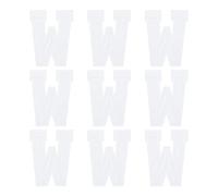 sourcing map Letters W Patches White Iron-On Letters W Patch Sew Sew Embroidered Applique Patches 4.7cm/1.85 Inch Hot Melt Adhesive Process for Clothing Repair Backpack Jean,Pack of 9