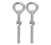 sourcing map Lifting Eye Bolt,2 Sets M4x50mm Eye Bolt w Nut Washer