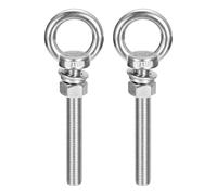 sourcing map Lifting Eye Bolt,2Sets M16x120mm Eye Bolt w Nut Washer | 304 Stainless Steel,Shoulder Lifting Ring Eye Bolt for Hanging Item