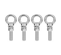 sourcing map Lifting Eye Bolt, 4 Sets M16 x 80mm Eye Bolt with Nut Washer 304 Stainless Steel Shoulder Lifting Ring Eye Bolt for Hanging Item