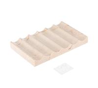 sourcing map Light Pink Marble Soap Dish, Bar Soap Holder Tray Self Draining for Bathroom Sink & Shower, Non Slip Marble Tray for Kitchen and Desk