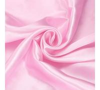 sourcing map Light Pink Satin Fabric by The Yard, 2 Yards 60" Wide Silky Satin Fabric Solid Satin Cloth Fabric for Bridal Dress Wedding Decorations Crafts Sewing