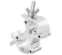 sourcing map Light Truss Clamps, Aluminum Alloy Stage Lighting Pipe O Clamp for 0.98-1.18inch OD Tube Max Load 100lb Double Buckle, 1Pcs