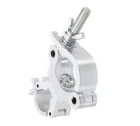 sourcing map Light Truss Clamps, Aluminum Alloy Stage Lighting Pipe O Clamp for 1.22-1.38inch & 1.77-2.05inch OD Tube Max Load 220Lb Double Buckle, 1Pcs, Silver