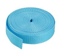 sourcing map Lightweight Polypropylene Webbing Strap 1" 10 Yards Light Lake Blue Strapping Band for Outdoor