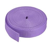 sourcing map Lightweight Polypropylene Webbing Strap 1" 10 Yards Violet Strapping Band for Outdoor