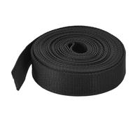 sourcing map Lightweight Polypropylene Webbing Strap 25mm(1") 10 Yard Backpack Strapping Band Black for Outdoor Luggage Cargo Straps