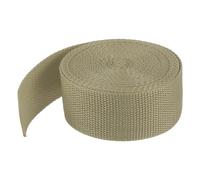 sourcing map Lightweight Polypropylene Webbing Strap 38mm(1 1/2") 5 Yard Backpack Strapping Band Khaki for Outdoor Luggage Cargo Straps - 4.5m