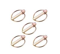 sourcing map Linch Pin with Ring - 8mm x 45mm Trailer Pins Assortment Kit D-Shaped Shaft for Boat Kayak Canoe Trailer Tractor Trolley 5Pcs