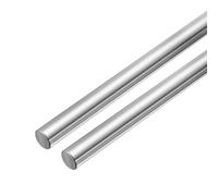 sourcing map Linear Motion Rods, 2Pcs 10mm x 600mm(0.39" x 23.62") Solid Case Hardened Chrome Plated Linear Rail Rod Shaft Guide for CNC DIY Crafts 3D Printer Model Car Airplane