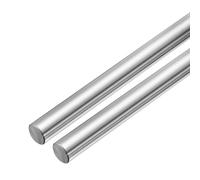 sourcing map Linear Motion Rods, 2Pcs 12mm x 250mm(0.47" x 9.84") Solid Case Hardened Chrome Plated Linear Rail Rod Shaft Guide for CNC DIY Crafts 3D Printer Model Car Airplane