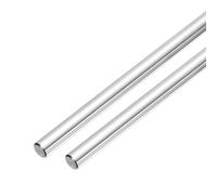 sourcing map Linear Motion Rods, 2Pcs 6mm x 600mm(0.24" x 23.62") Solid Case Hardened Chrome Plated Linear Rail Rod Shaft Guide for CNC DIY Crafts 3D Printer Model Car Airplane