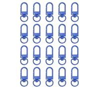 sourcing map Lobster Claw Clasps, 20Pcs 33mm - Metal Swivel Clasps Snap Hook, Lanyard Clips for Bag Keychains Purses Charm Jewelry Making Connector DIY Craft Accessories (Sapphire)