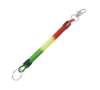 sourcing map Lobster Hook Split Ring Telephone Coil Spring Cord Keychain 8.7" Length Colorful