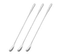 sourcing map Long Handle Spoon, 3Pcs 10.24-Inch Ice Cream Spoon, Stainless Steel Cocktail Stirring Spoons for Mixing, Drink, Coffee (Silver)