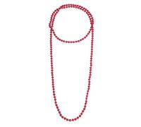 sourcing map Long Pearl Necklace, 59 in Faux Pearls Strand for Women, 1920s Flapper Style Vintage Long Layered Beaded Necklace Costume for Prom Jewelry Gatsby Ballgown, Red