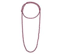 sourcing map Long Pearl Necklace, 59 in Faux Pearls Strand for Women, 1920s Flapper Style Vintage Long Layered Beaded Necklace Costume for Prom Jewelry Gatsby Ballgown, Wine Red