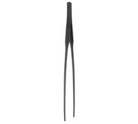sourcing map Long Tweezers 10.6 Inch Stainless Steel Tweezers with Straight Serrated Tip Multi-Purpose Kitchen Tongs for Cooking Gardening Repairing Craft, Black
