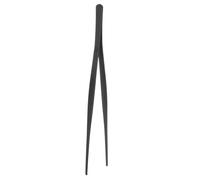 sourcing map Long Tweezers 11.8 Inch Stainless Steel Tweezers with Straight Serrated Tip Multi-Purpose Kitchen Tongs for Cooking Gardening Repairing Craft, Black