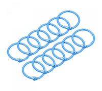 sourcing map Loose-Leaf Binder Rings, 30mm/ 1.2 inch Metal Book Ring Key Holder for Home, Office Supplies, Blue, 12Pack
