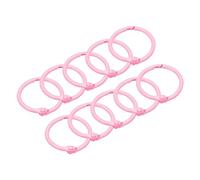sourcing map Loose-Leaf Binder Rings, 45mm/ 1.8" Metal Book Ring Key Holder for Home, Office Supplies, Pink, 10Pack