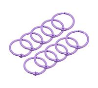 sourcing map Loose-Leaf Binder Rings, 45mm/ 1.8" Metal Book Ring Key Holder for Home, Office Supplies, Purple, 10Pack