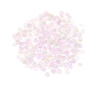 sourcing map Loose Sequins 2000 Pcs 5MM Silver Backed Cup Embroidery Sequins Spangles for Jewelry Making Crafts Sewing, Transparent White Color