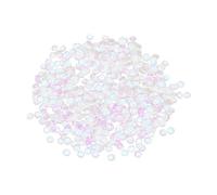 sourcing map Loose Sequins 2000 Pcs 5MM Silver Backed Cup Embroidery Sequins Spangles for Jewelry Making Crafts Sewing, AB White Color