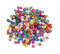 sourcing map Loose Sequins 2200 Pcs 8MM Laser Cup Embroidery Sequins Spangles for Jewelry Making Crafts Sewing, Laser Mixed Color