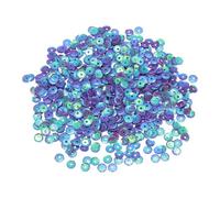 sourcing map Loose Sequins 4000 Pcs 5MM Silver Backed Cup Embroidery Sequins Spangles for Jewelry Making Crafts Sewing, AB Dark Purple