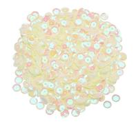 sourcing map Loose Sequins 6MM Glitter Sequins 2400Pcs Cup Sequins Embroidery Sequins for Jewelry Making Crafts Sewing,Beige