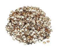 sourcing map Loose Sequins 6MM Silver Backed Sequins 2400Pcs Cup Sequins Embroidery Sequins for Jewelry Making Crafts Sewing,Champagne Color